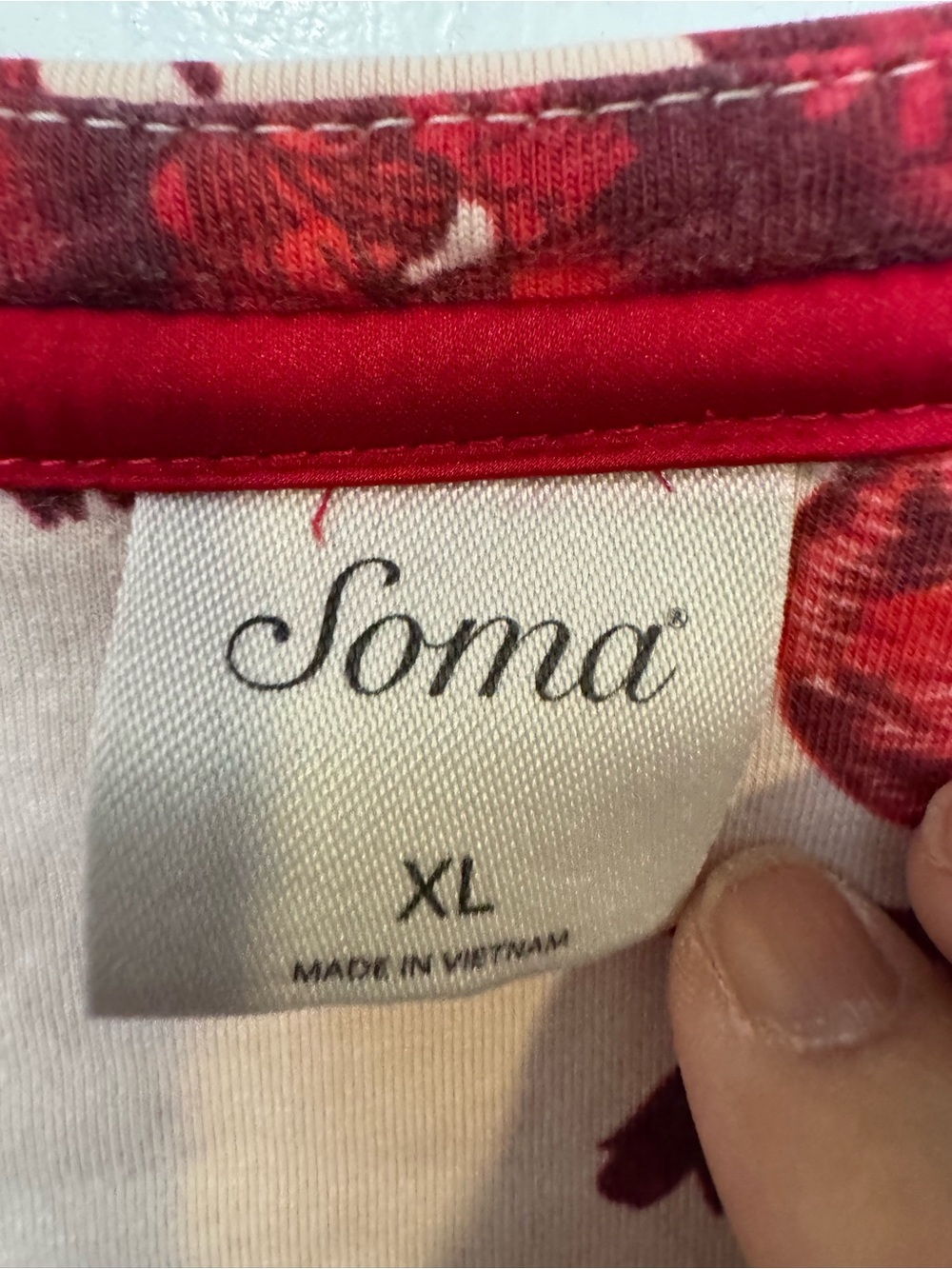 Soma XL Floral Cotton Modal Sleep Shirt Nightgown Soft Cozy Loungewear - Picture 3 of 5